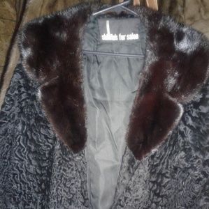 Suede and Mink fur coat